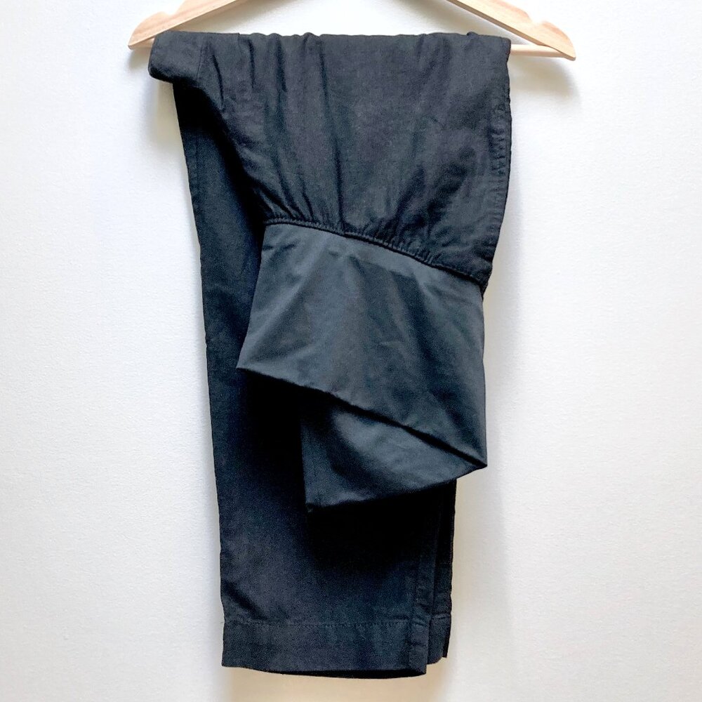 Old Navy Straight Leg Black Full Panel Linen/Rayon Maternity Pants